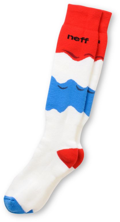 Neff Melty Red & Blue Snowboard Socks