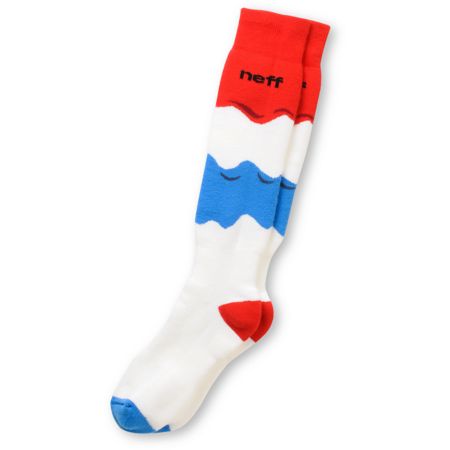 Neff Melty Red & Blue Snowboard Socks
