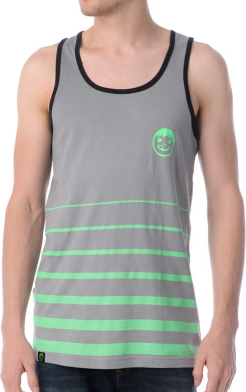 Neff Jonz Grey & Lime Tank Top