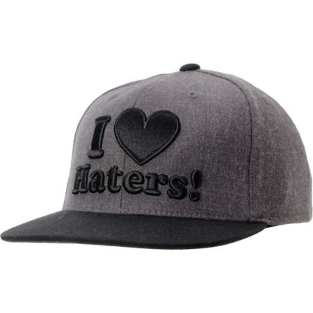 DGK I Love Haters Charcoal & Black Snapback Hat