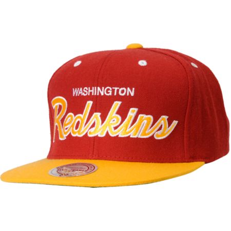 NFL Mitchell and Ness Washington Redskins Script Snapback Hat