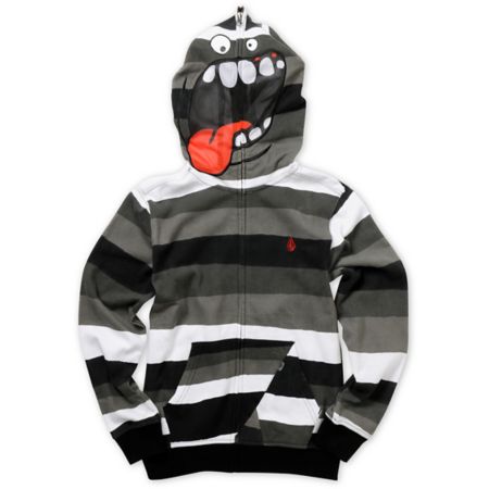 Volcom Boys Magmouf Stripe Face Mask Hoodie