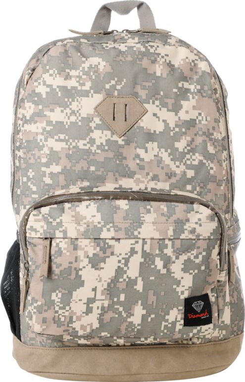 Diamond Supply Co. School Life Grey Digi Camo Laptop Backpack