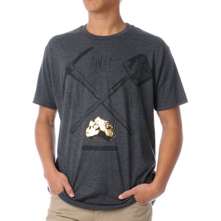 Couch Tour Art Charcoal Guys Tee Shirt