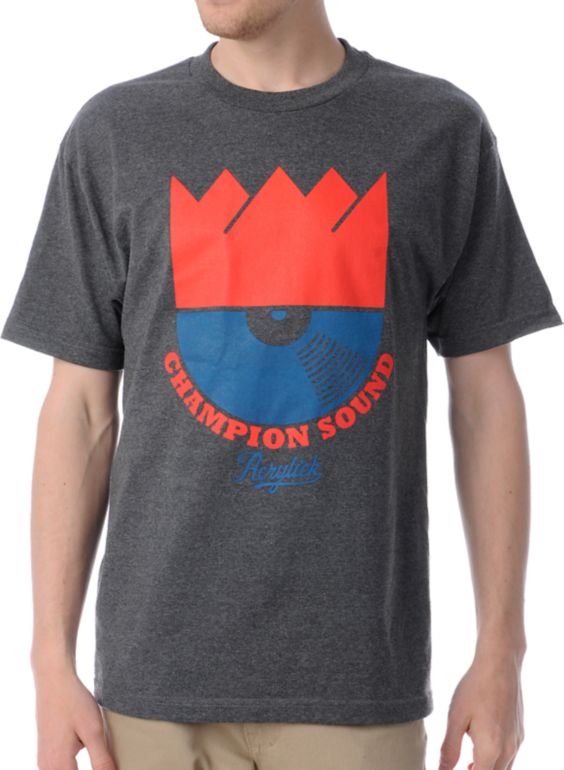 Acrylick Champs Charcoal Grey Tee Shirt