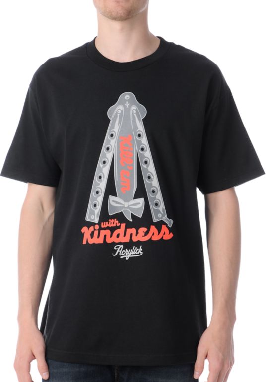 Acrylick Be Kind Black Tee Shirt