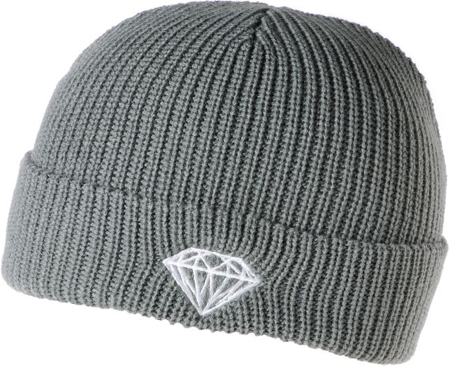 Diamond Supply Brilliant Grey Fold Beanie