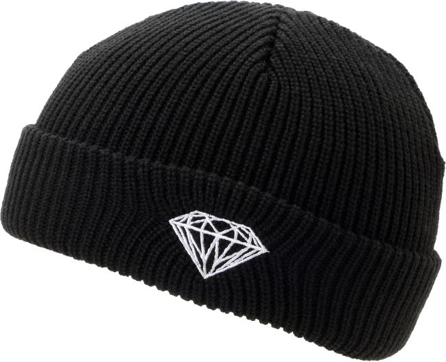 Diamond Supply Brilliant Black Fold Beanie