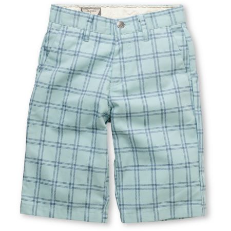Volcom Boys Frickin Blue & Navy Plaid Chino Shorts