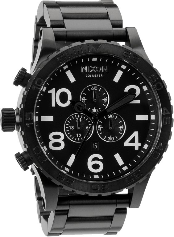 Nixon 51-30 All Black Chronograph Watch