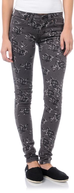 Levis Girls Bitter Rose Floral Print Jeggings