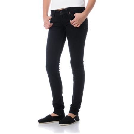 Levis Girls Demi Curve Onyx Black Skinny Jeans