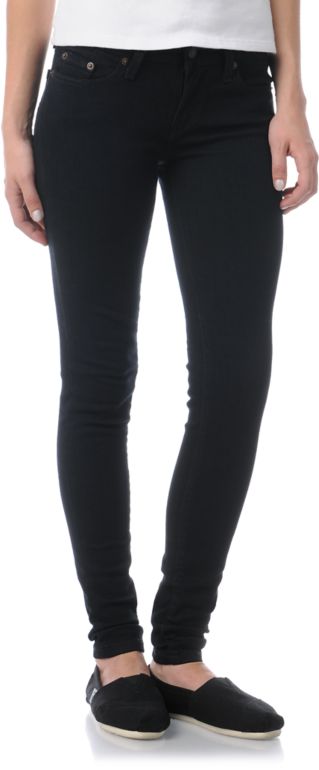 Levis Girls 535 Black As Night Skinny Jeans