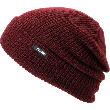 Analog Burglar Knit Deep Red Beanie