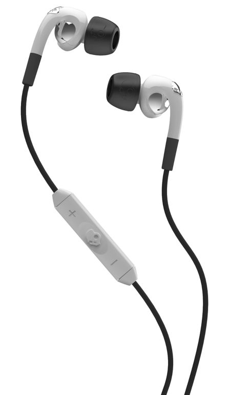 Skullcandy Fix White & Chrome Micd Earbuds