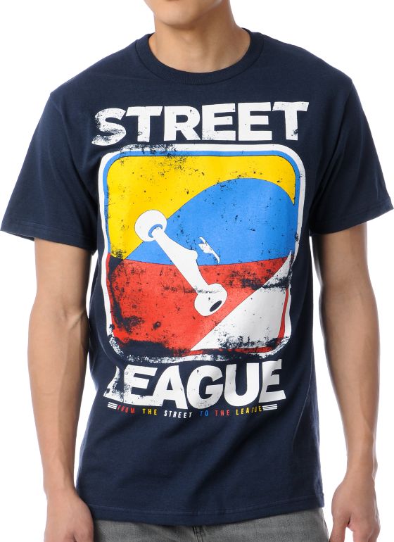 Street League Scratch Navy Tee Shirt