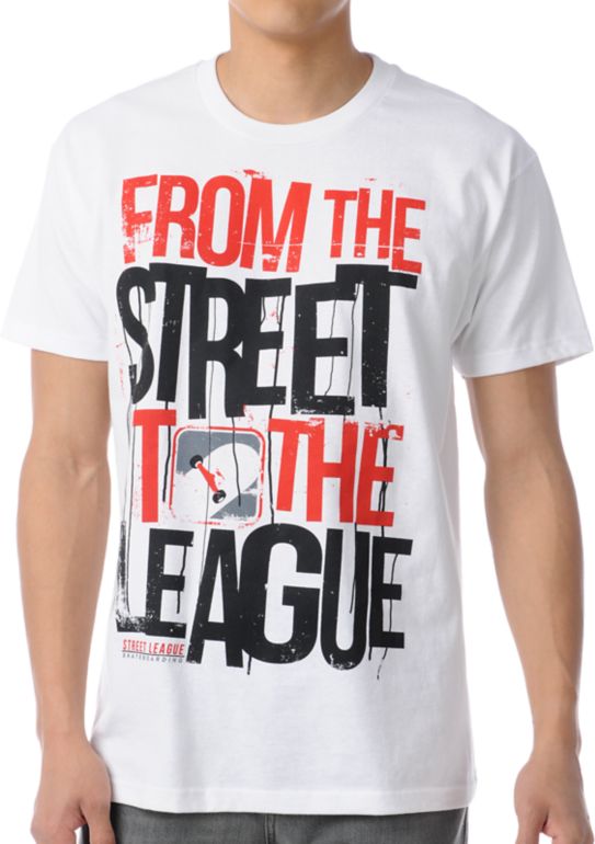 Street League From The Streets White Tee Shirt