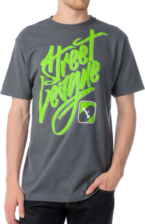 Street League Graffiti Charcoal Tee Shirt