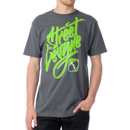 Street League Graffiti Charcoal Tee Shirt 