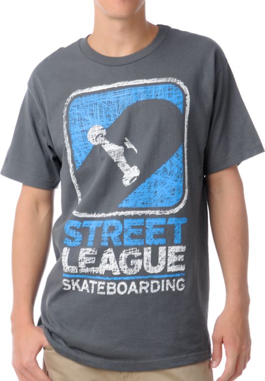 Street League Scribble Charcoal Tee Shirt