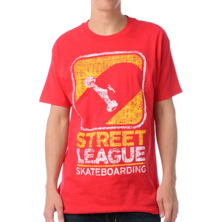 Street League Scribble Red Tee Shirt 