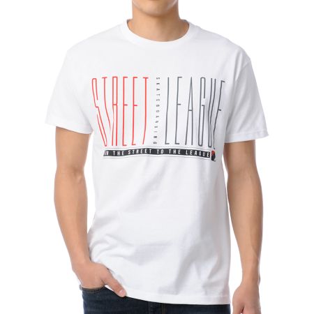 Street League Skinny White Tee Shirt 