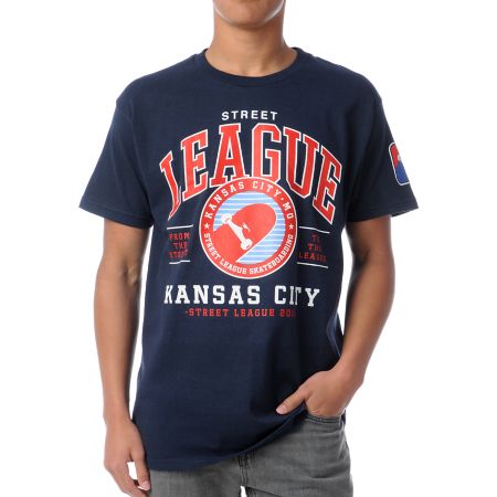 Street League Kansas City Navy Blue Tee Shirt 