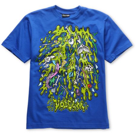 Volcom Jimbo Phillips Barfaroni Blue Boys Tee Shirt