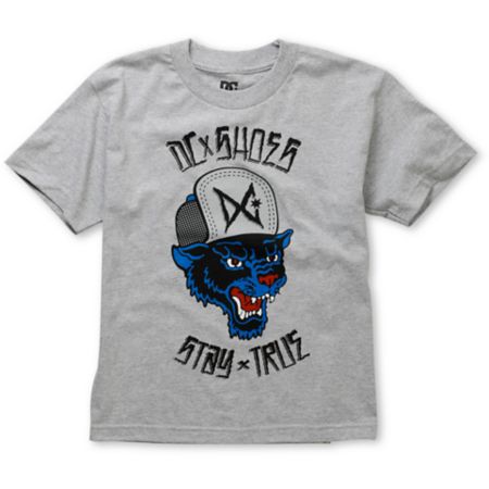 DC Boys Stay True Heather Grey Tee Shirt