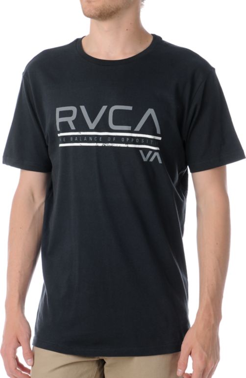 RVCA Distressed Black Tee Shirt