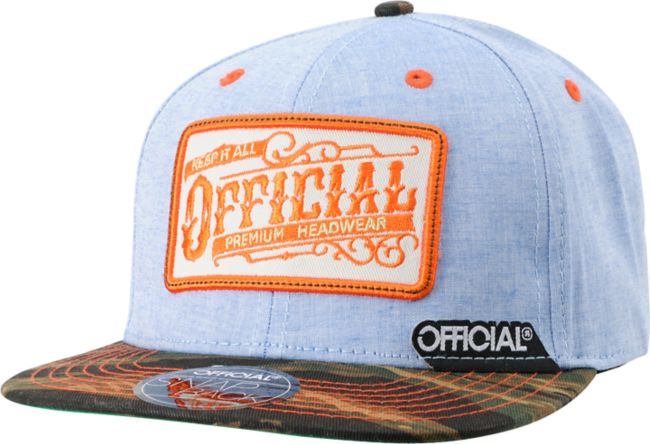 Official Workwear Camo & Orange Snapback Hat