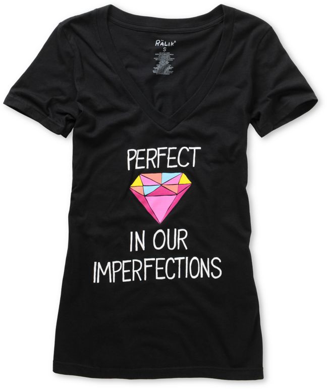 Ralik Girls Perfect Black V-Neck Tee Shirt