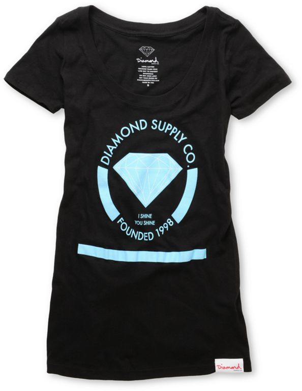 Diamond Supply I Shine You Shine Black Tee Shirt