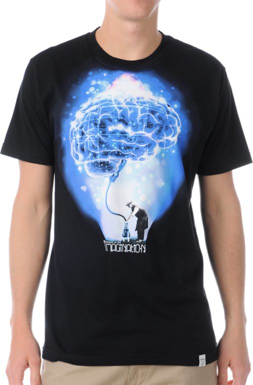 Imaginary Foundation Brain Power Black Tee Shirt