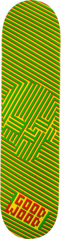 Goodwood Dizzy Skull Rasta 7.75 Skateboard Deck