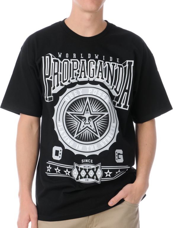 Obey Pro Bowl Black Tee Shirt