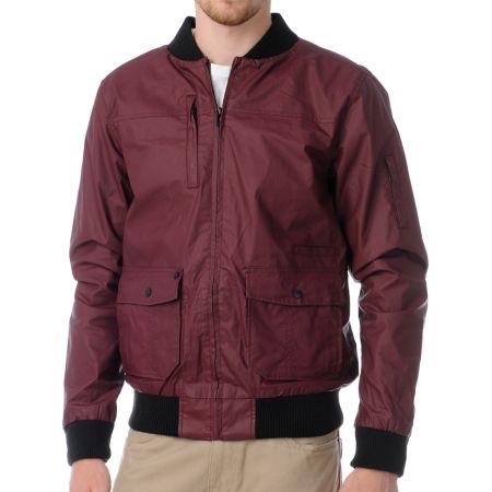 KR3W Anson Burgundy Waxed Canvas Jacket