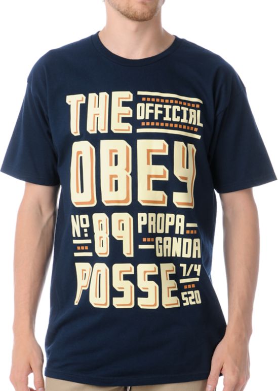 Obey Truckers Delight Blue Tee Shirt