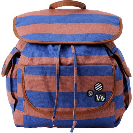 Volcom Girls Stone Stealer Striped Rucksack Backpack