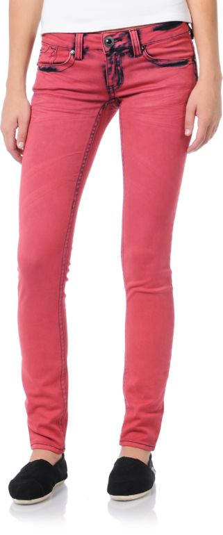 Hydraulic Indie Strawberry Red Jeggings