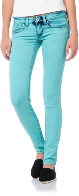 Hydraulic Indie Aqua Blue Jeggings