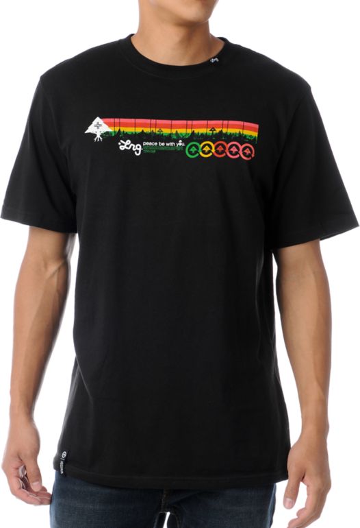 LRG Motherland Stripe Black Tee Shirt