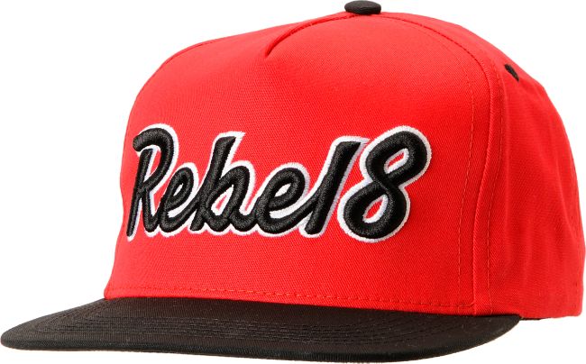 REBEL8 Posse Up Red & Black Snapback Hat