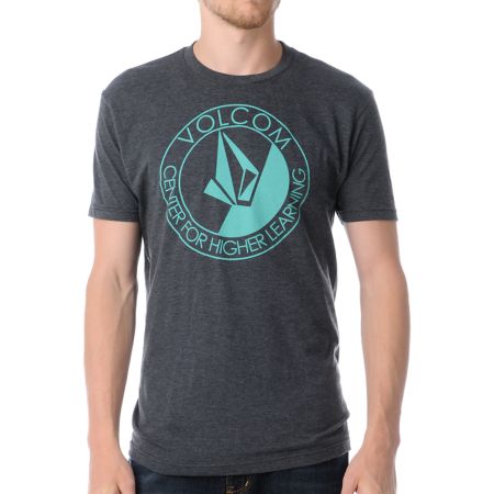 Volcom Higher Learning Heather Charcoal Tee Shirt