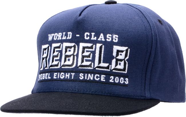 REBEL8 R8 Stout Navy & Black Snapback Hat