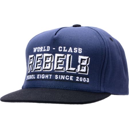 REBEL8 R8 Stout Navy & Black Snapback Hat