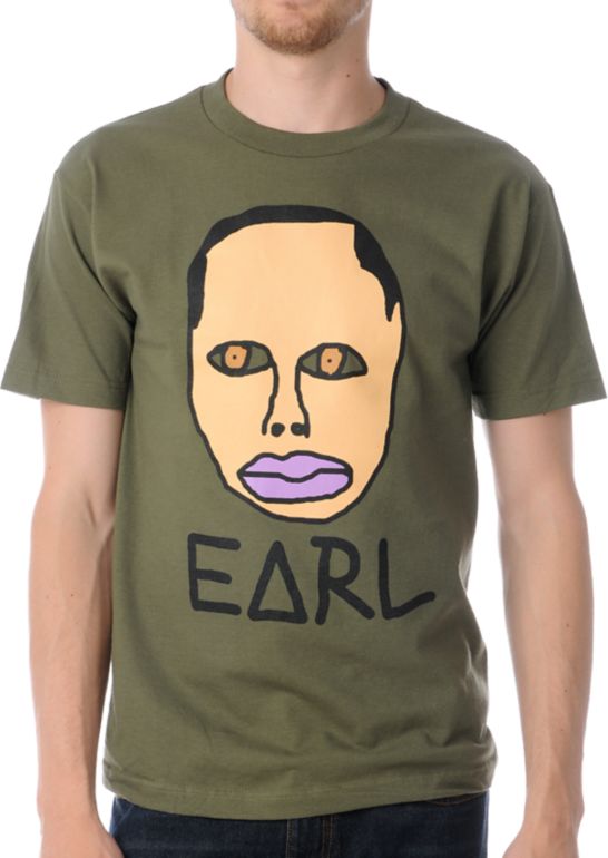 Odd Future Free Early Olive Green Tee Shirt