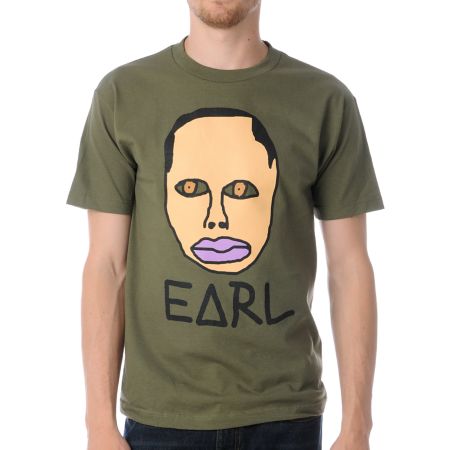 Odd Future Free Early Olive Green Tee Shirt