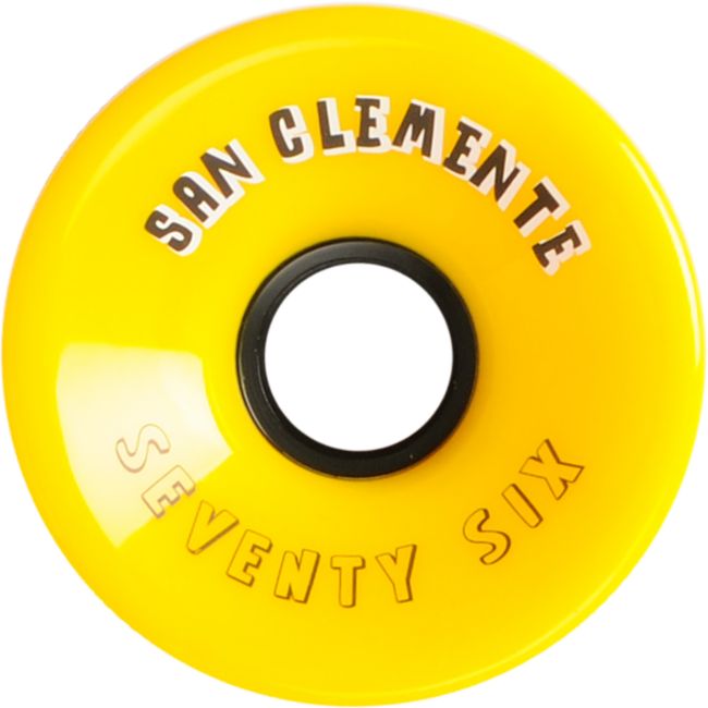 San Clemente Summer Florescent Yellow 76mm Skateboard Wheels