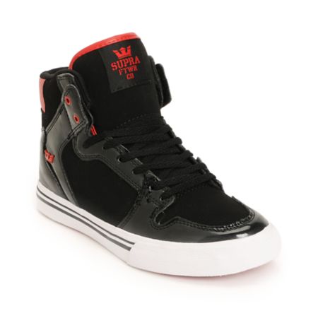 Supra Kids Vaider Black & Red Shoe
